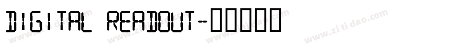Digital Readout字体转换